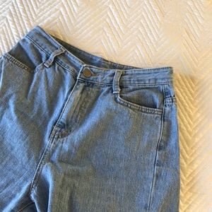 Light Wash High Waisted Straight Leg Jeans